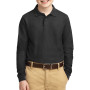 Port Authority Youth Long Sleeve Silk Touch Polo
