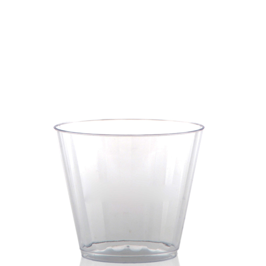 9 oz. Clear Fluted Plastic Rocks Cups