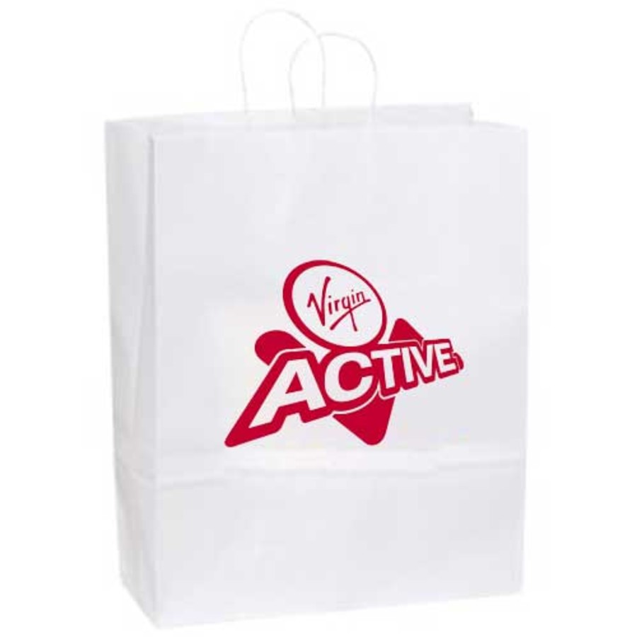 Logo White Kraft Paper Bag