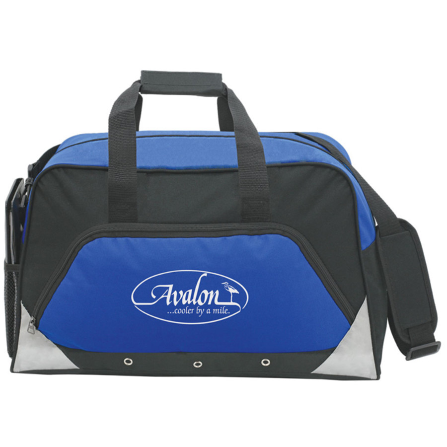 Custom Sports Duffel Bag - blue printed