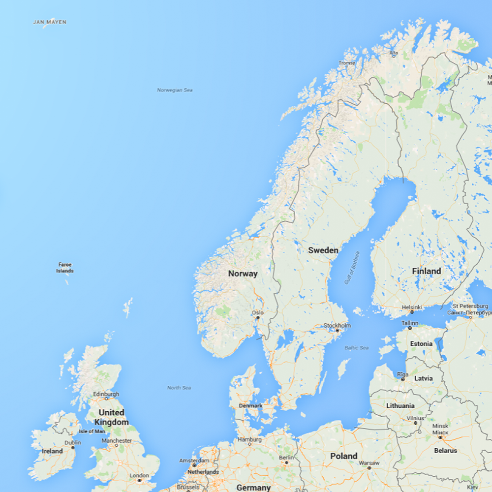 Kort over Norge - den officielle rejseguide til Norge - visitnorway.dk