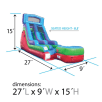 15ft Retro Wet/Dry Slide Dimensions