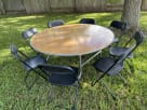 Wooden Round Tables and Chairs
