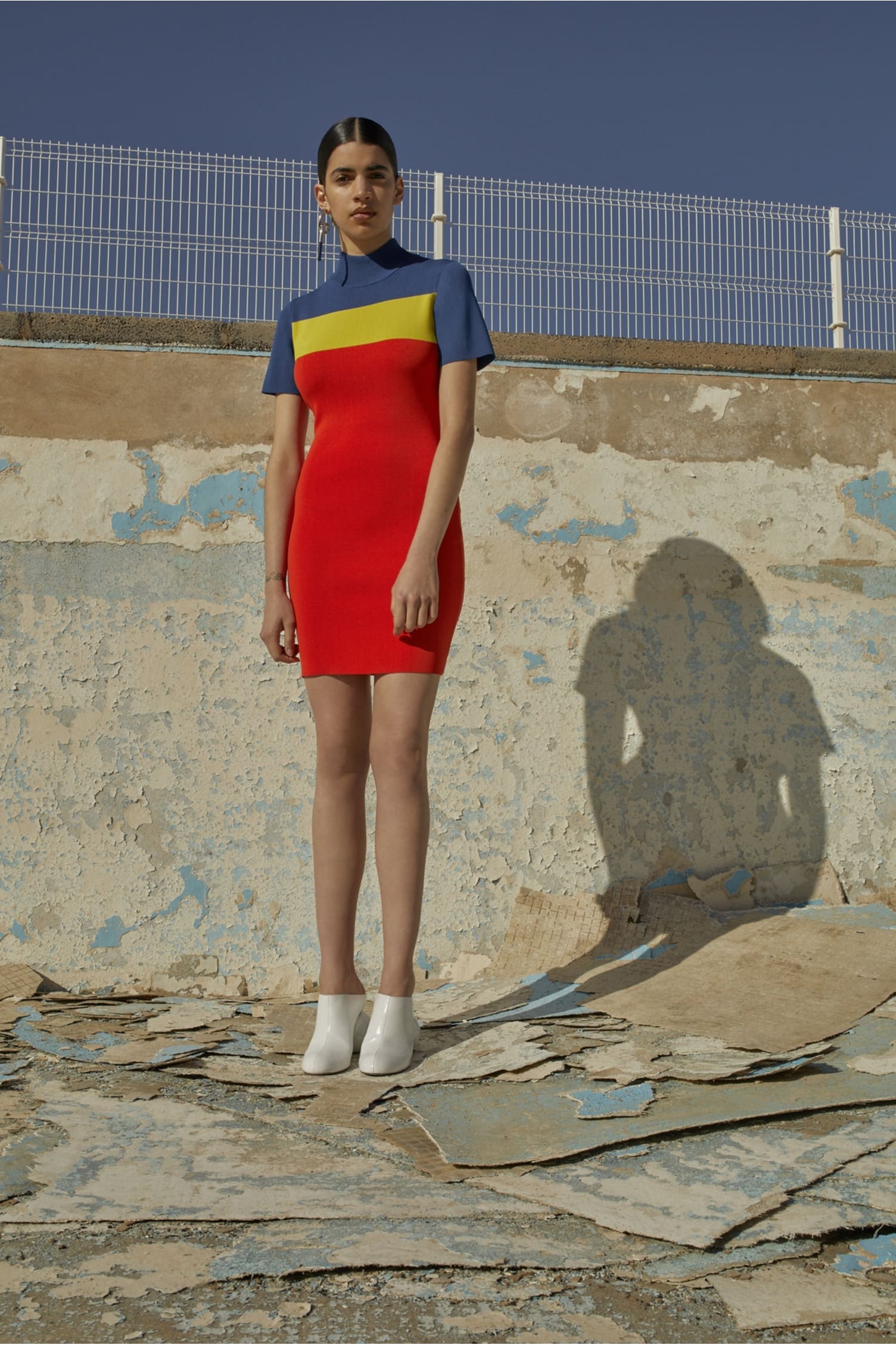 Manon Dress Blue/Yellow/Red