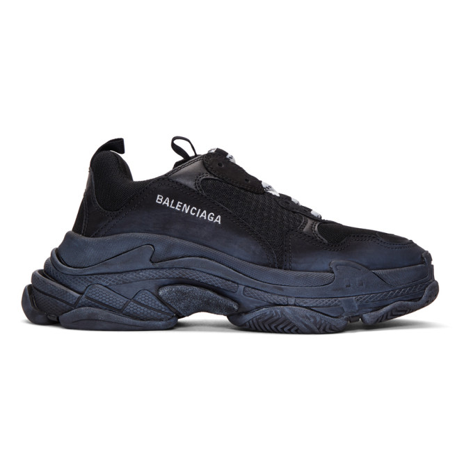 Balenciaga Triple S Clear Sole Mesh, Nubuck And Leather Sneakers ...
