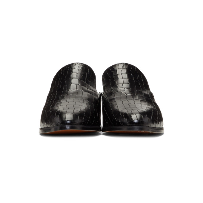 ROBERT CLERGERIE Alice Crocodile-Effect Leather Slip-On Loafers in ...