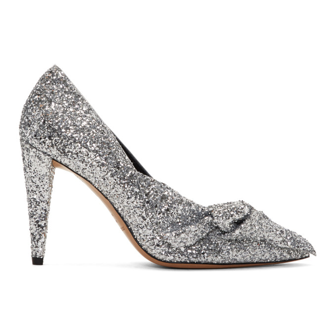 overholdelse Nominering Ray Isabel Marant Silver Glitter Poetty 100 Pumps In Metallic | ModeSens
