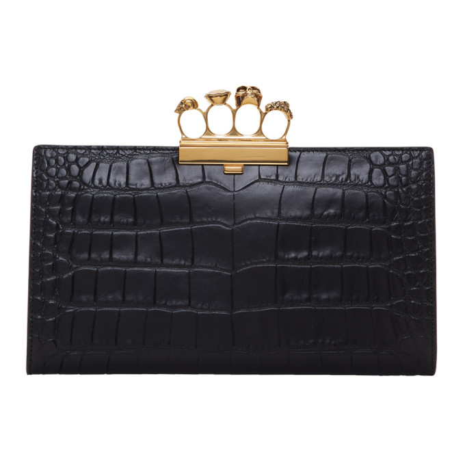 alexander mcqueen black crocodile