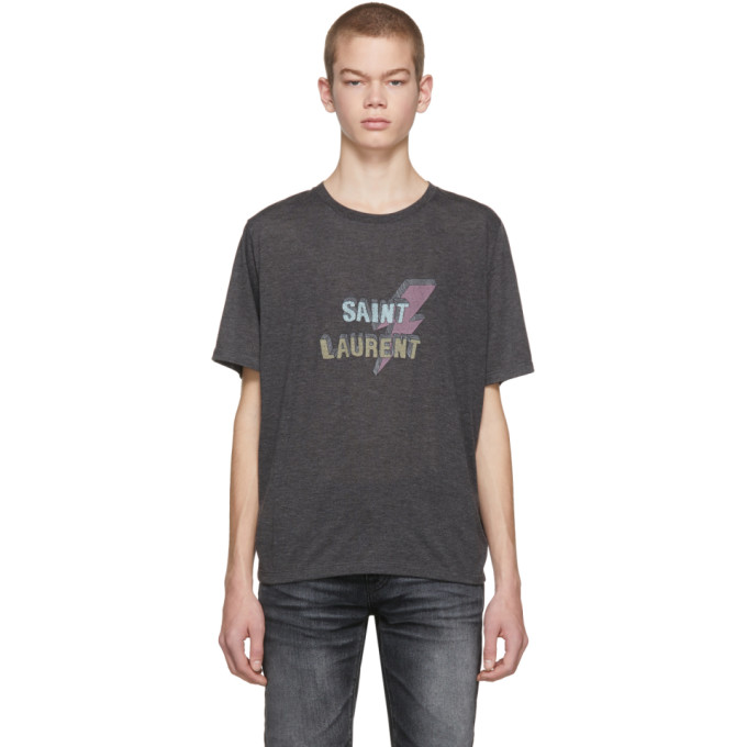 saint laurent t shirt lightning bolt women's