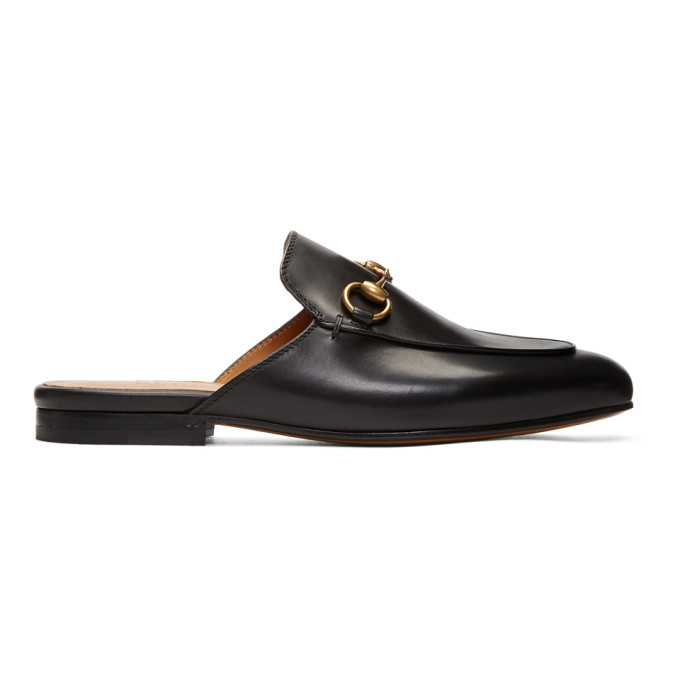 gucci flat black shoes
