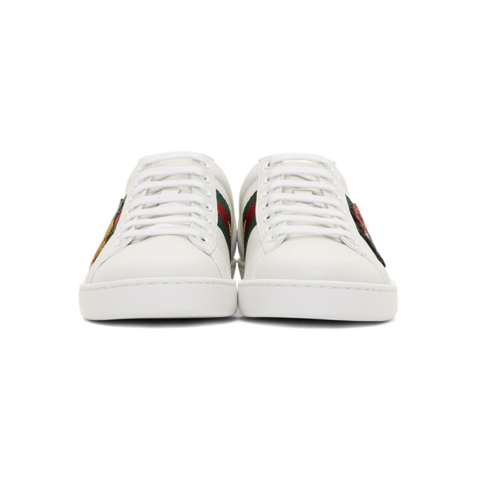 gucci ace embellished leather sneakers