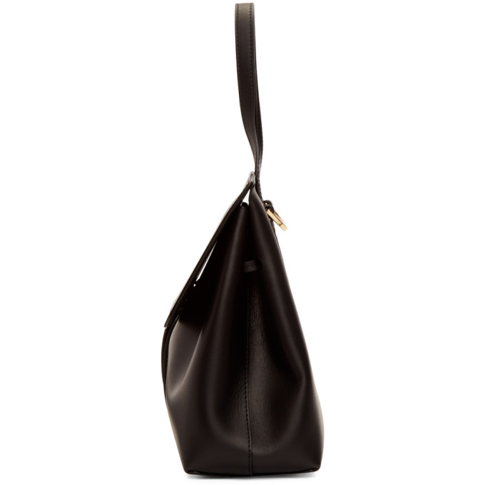 Mansur Gavriel Black Leather Mini Lady Bag | ModeSens