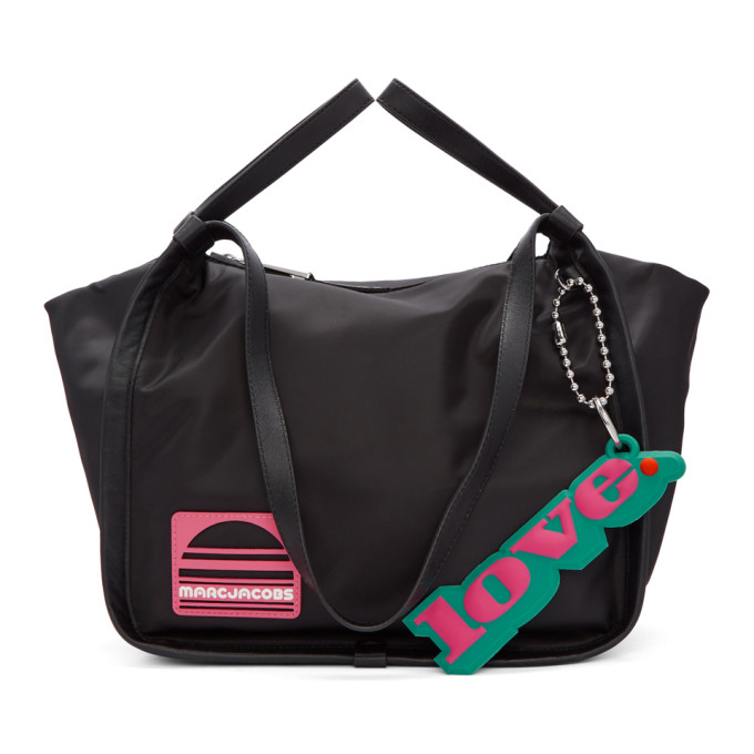 Marc Jacobs Embroidered Logo Sport Tote In Nero