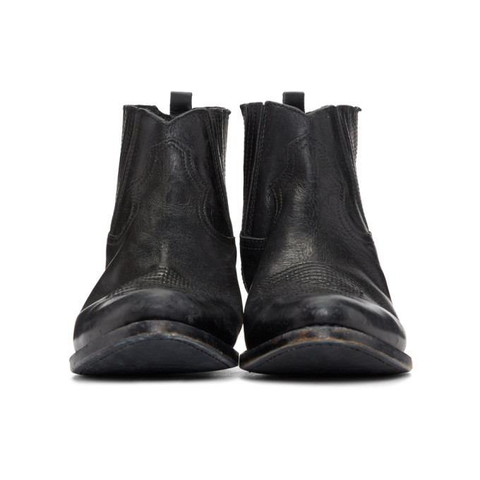 golden goose black crosby boots