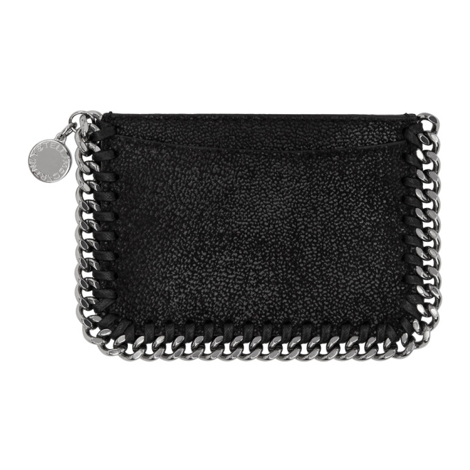 STELLA MCCARTNEY STELLA MCCARTNEY BLACK FALABELLA CARD HOLDER