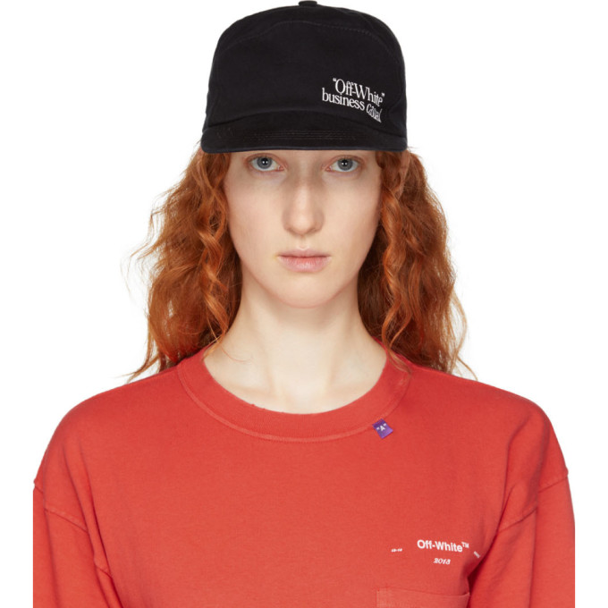 Shop Off White Black Logo Snap Cap