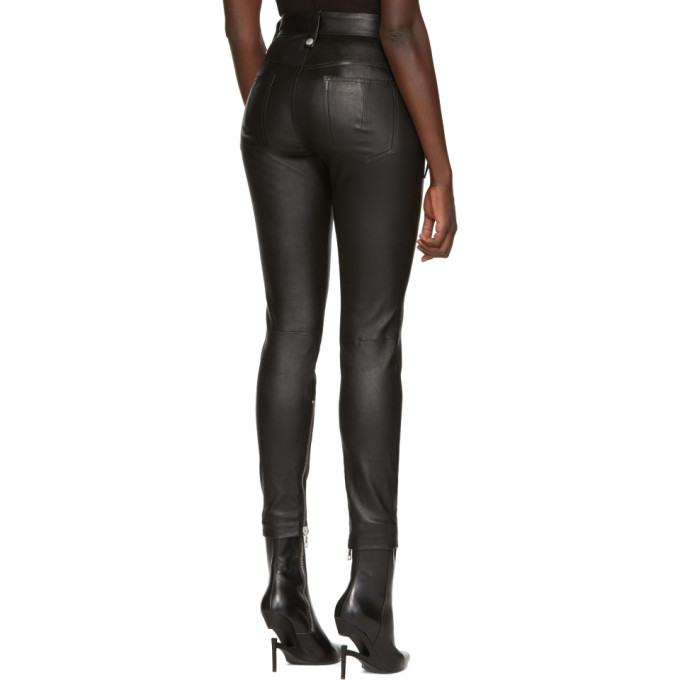 Shop Ben Taverniti Unravel Project Black Leather Lace up Pants