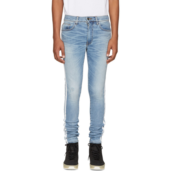 amiri jeans with white stripe