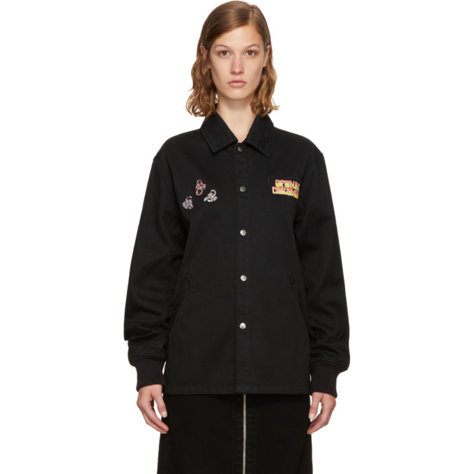 Click to view more detailed imagery on our partner's website Opening Ceremony 'love Stings' Scorpion Patch Coach Jacket In Black