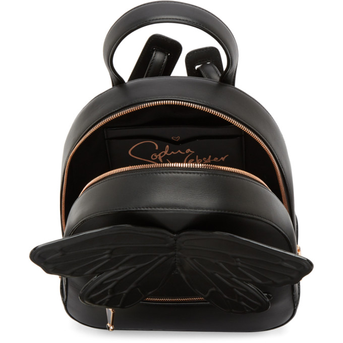 SOPHIA WEBSTER Kiko Leather Butterfly Backpack, Black | ModeSens