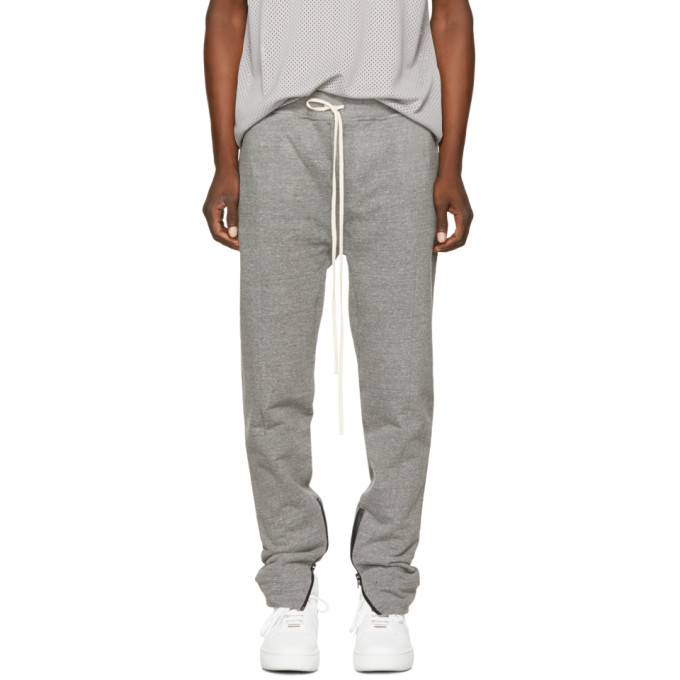 Fear Of God Zip-cuff Cotton-blend Track Pants In Grey | ModeSens