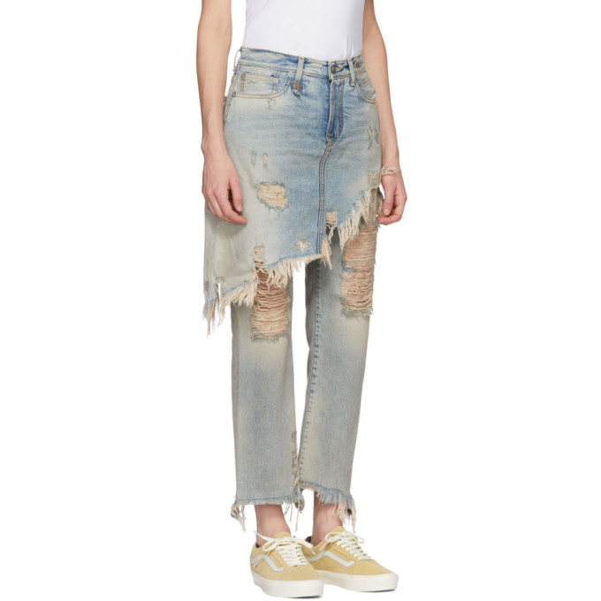 shredded hem jeans