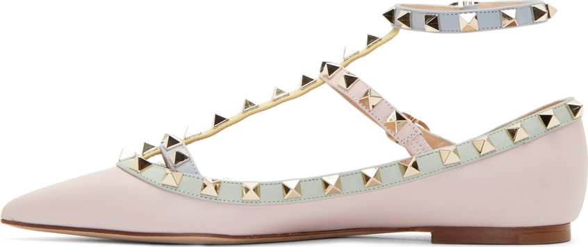 valentino rockstud caged ballerina flat