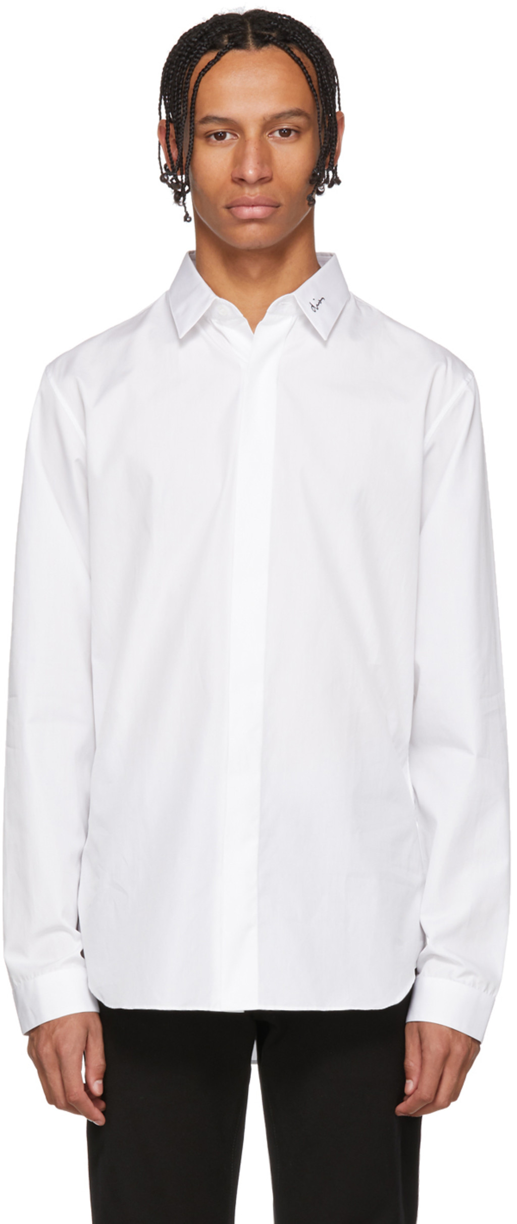 Dior Homme White Logo Signature Shirt 