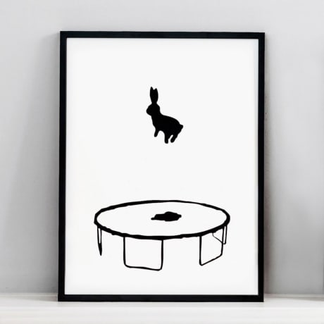 Trouva: HAM Rabbit Screen Print - Bouncing
