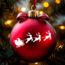 Julemandens kane klistermærke til julekugle