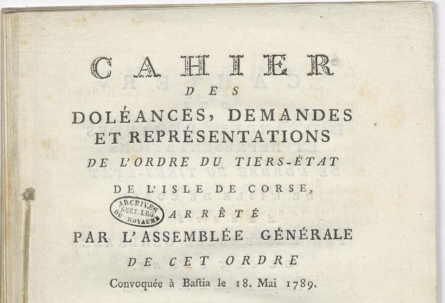 The cahiers de doléance