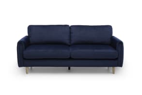 Atom 3 Seater Sofa in Navy Velvet
