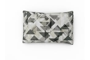 Retro Triangles Grey Cushion