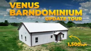  1,500 Sq Ft Barndominium in Venus, Texas | 3 Bed / 2 Bath Hybrid Steel Frame Home 