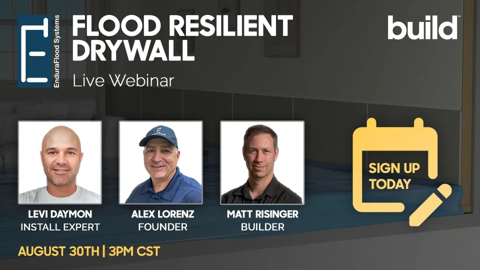CANCELED: EnduraFlood: Flood Resilient Drywall?