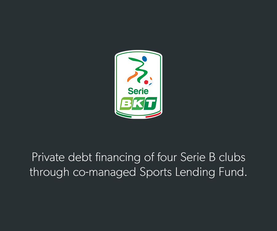 Private debt financing of four Serie B clubs through co-managed Sports Lending Fund.