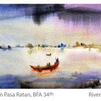 Riverscape - Heron Pasa Ratan