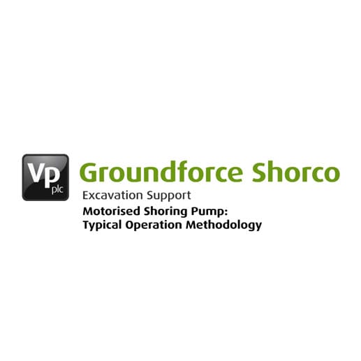 Motorised Shoring Pump - Typical Operation Methodology
