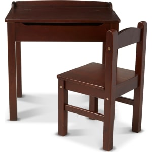 Melissa Doug Wooden Child S Lift Top Desk And Chair Espresso