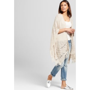 Women\u0027s Sequin Kimono Sweater , Knox Rose Oatmeal Xxl, Beige