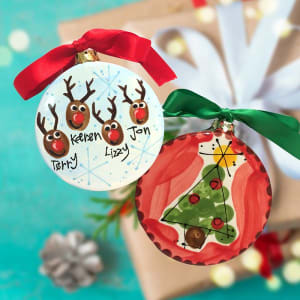 Happy Handprints: Finger Print Ornaments