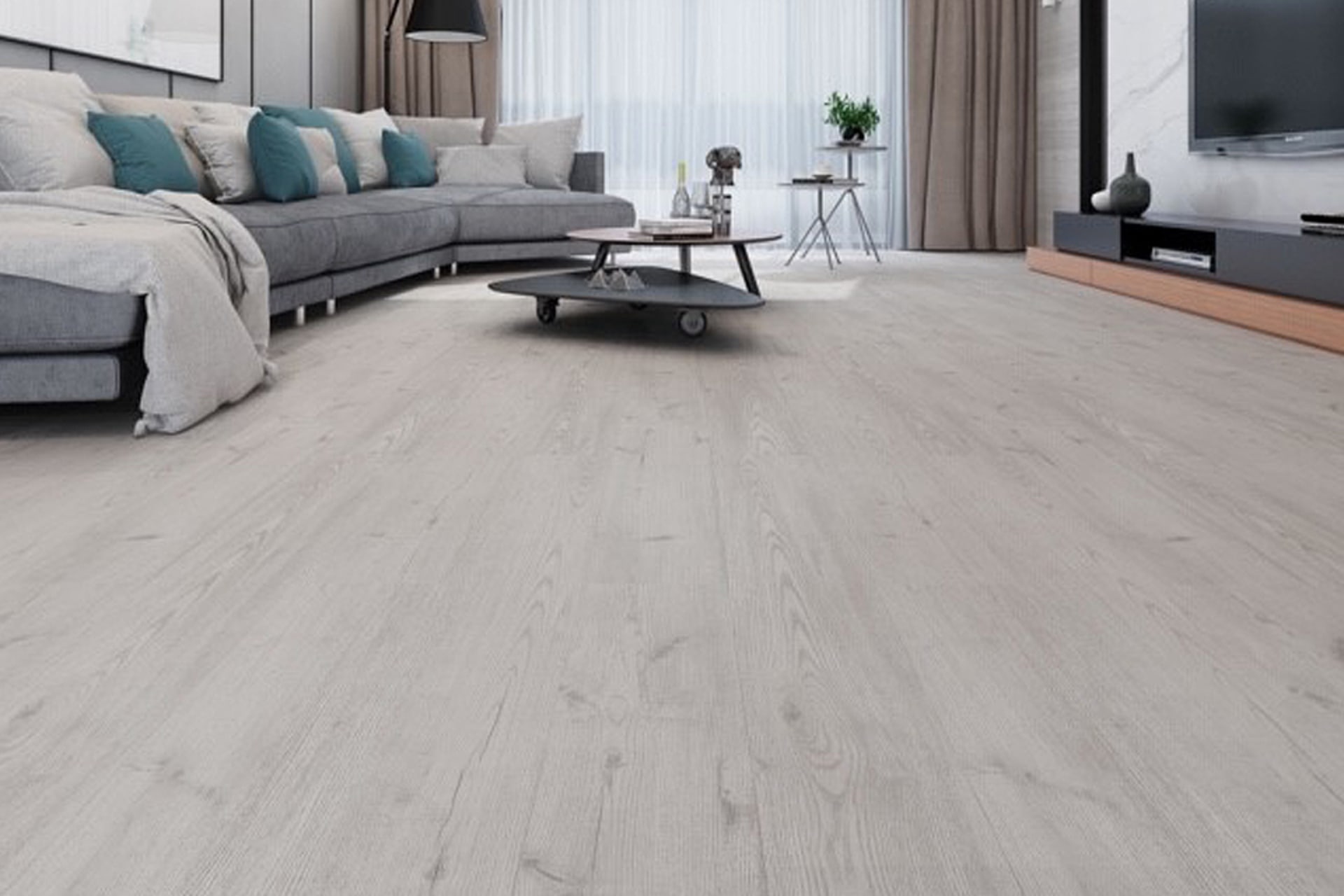 Luxury Click Vinyl Rigid Core Flooring Fossil 4.2mm By 182mm By 1220mm
