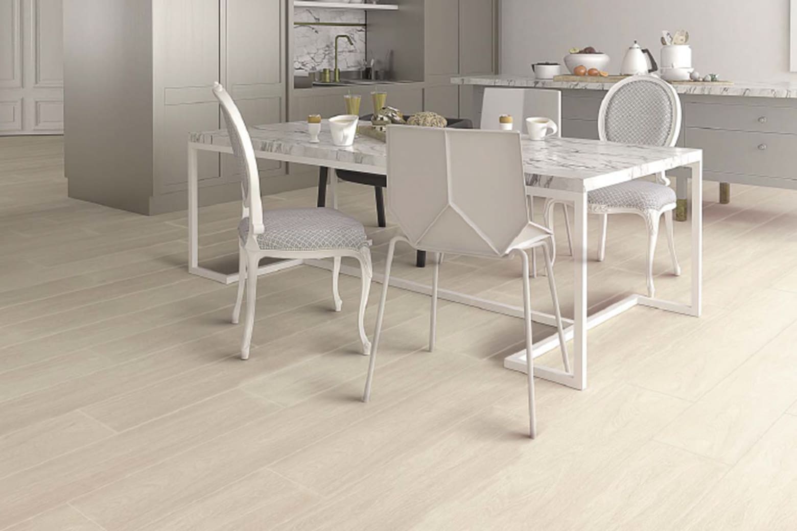 Chicago White Oak Laminate Flooring 8mm By 197mm By 1205mm