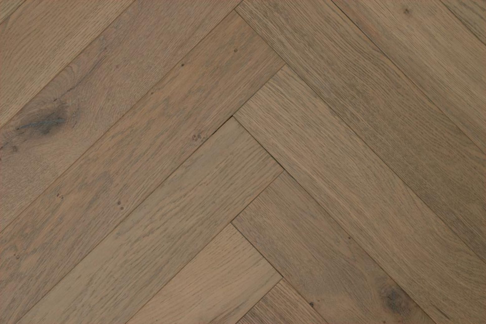 Natural Engineered Flooring Oak Herringbone Smoked Grey Brushed UV 