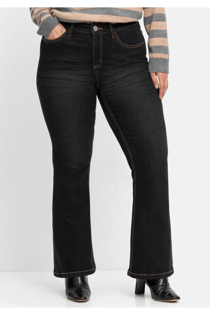 Spelen met schuifelen Narabar Tolle Bootcut Jeans große Größen für Frauen bei Wundercurves finden!