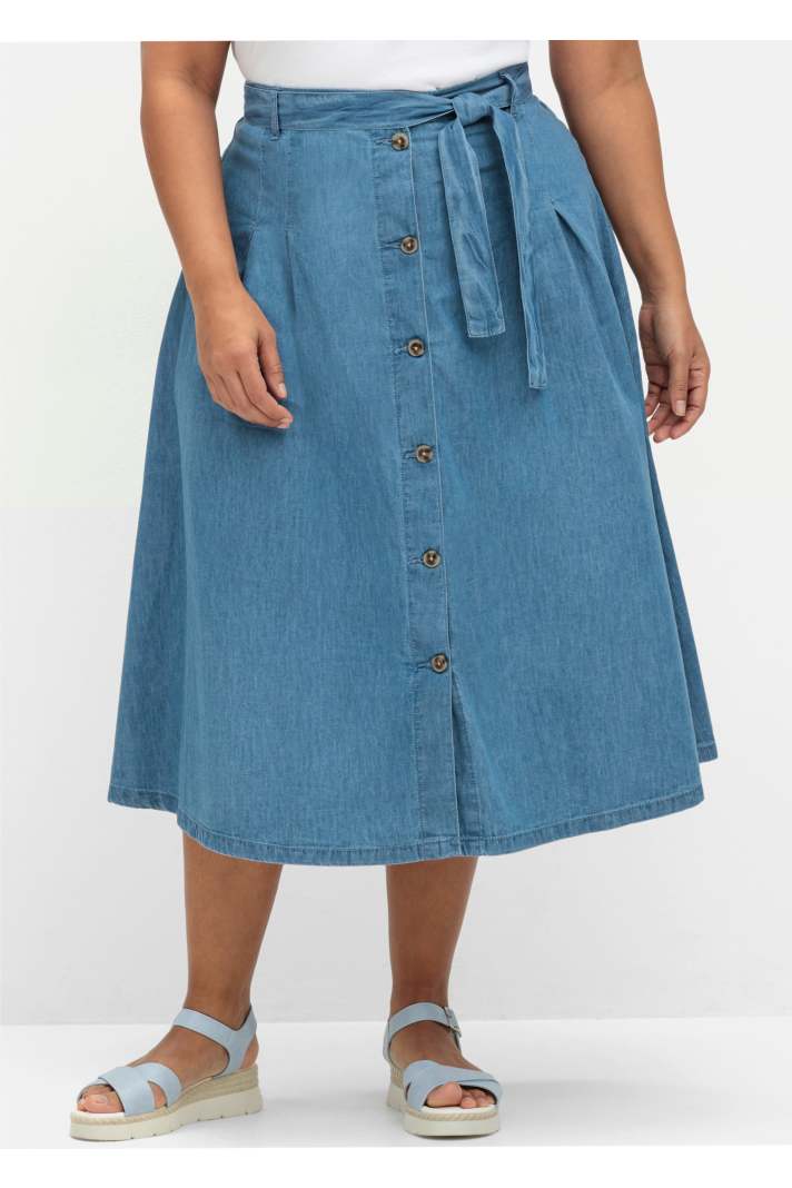 Damen Rock Aus Satin - Eleganter Faltenrock In Übergrößen