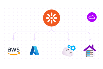 Xperience by Kentico deployment options showing SaaS, Azure, AWS, and on-premises hosting