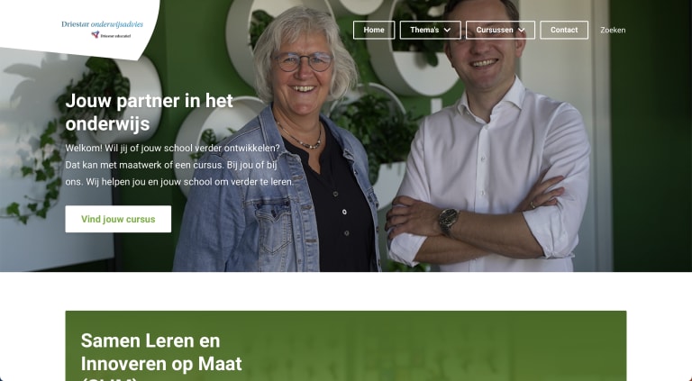 Driestar Onderwijsadvies website