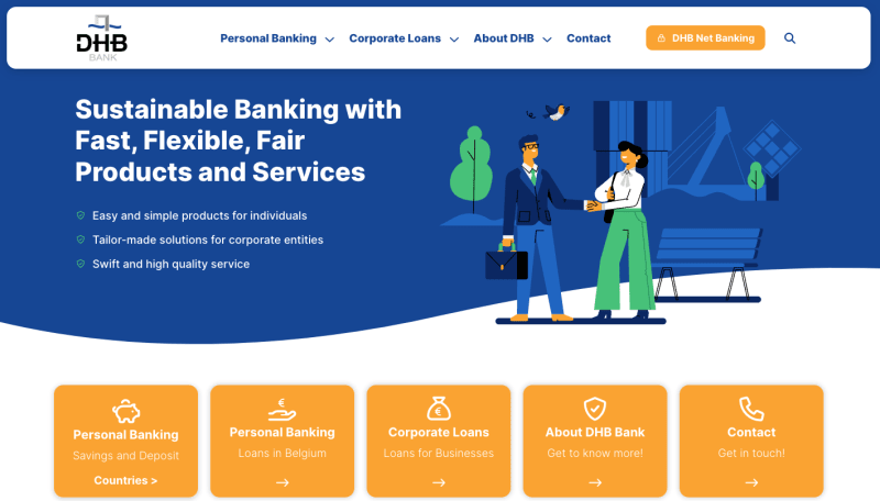 DHB Bank website